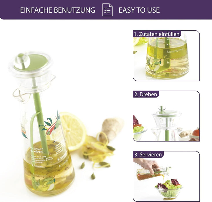 Vinaigrette Mixer mit aufgedruckten Rezepten von Mastrad