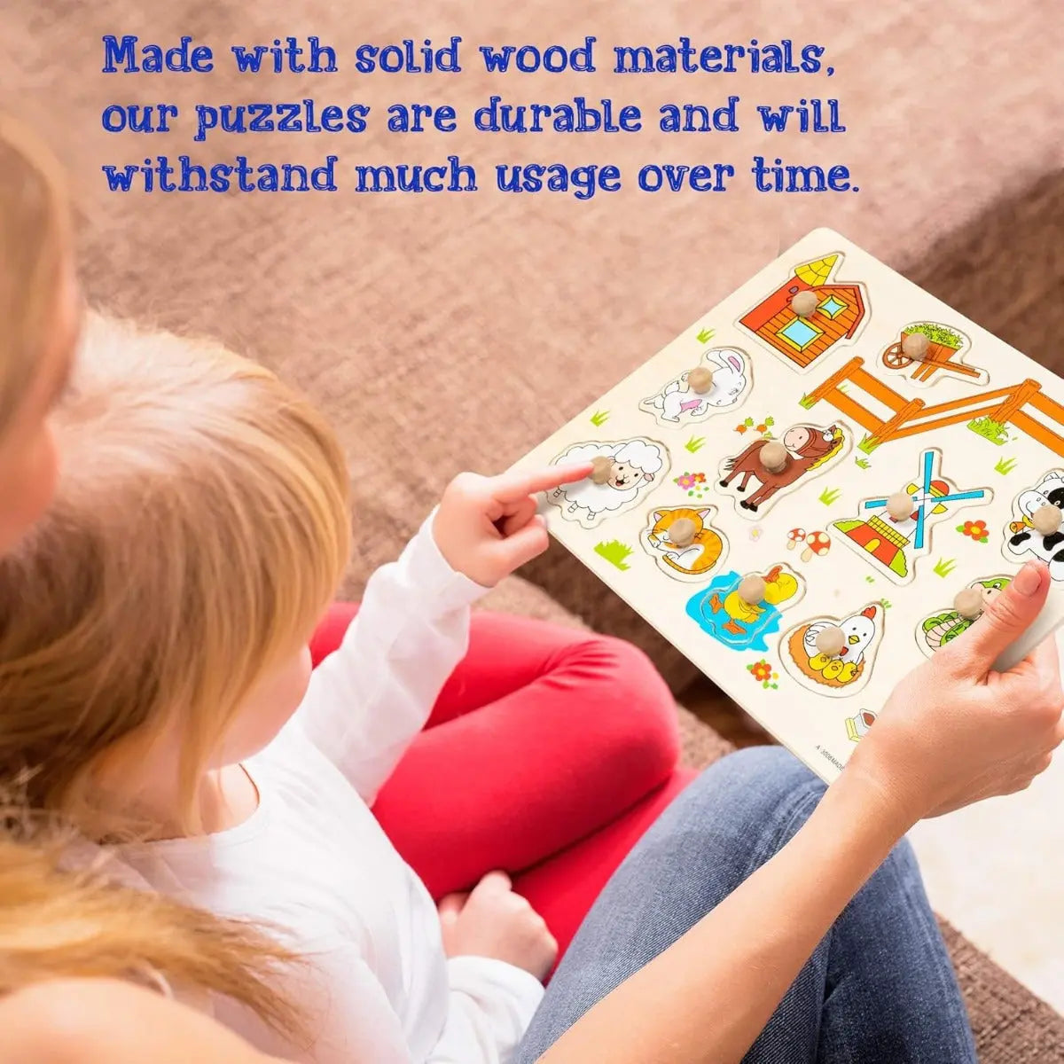 Steckpuzzle 4er Set Wildlife Holz von Twiddlers