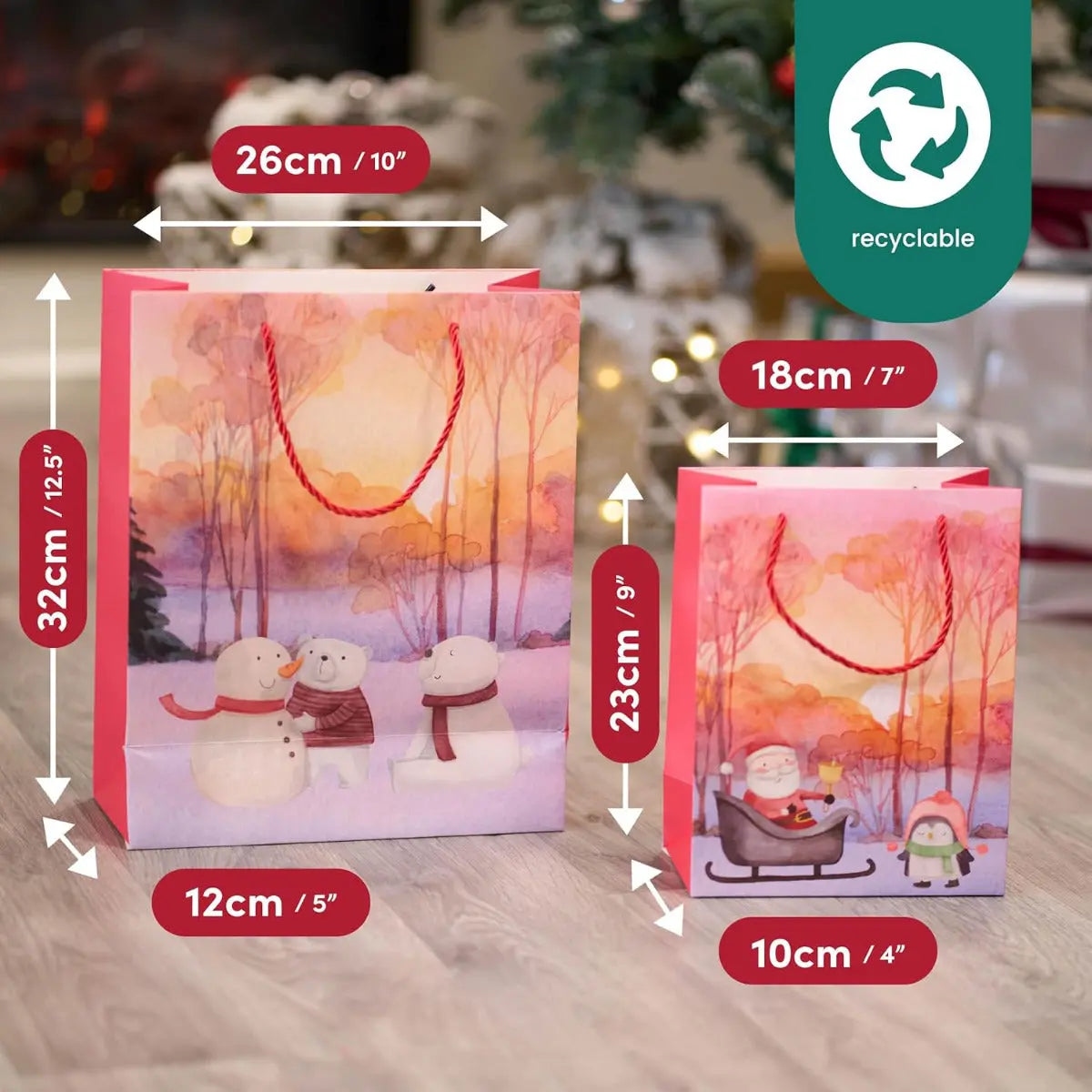 Geschenktasche Weihnachten 12 Stück von Twiddlers