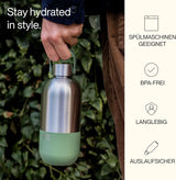Trinkflasche Edelstahl auslaufsicher 1000ml Smoothie Green von noma noma