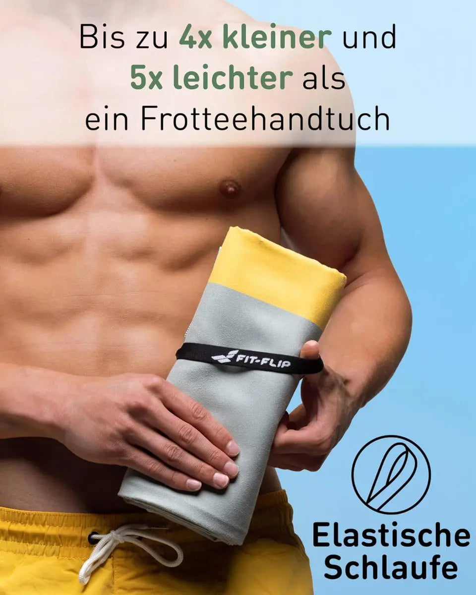 Strandtuch XXL Mikrofaser schnelltrocknendes Badetuch 160x90cm Retrostripes von guteszeug.ch