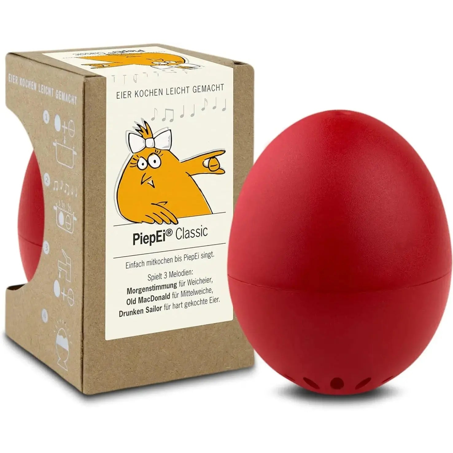 Singende Eieruhr Classic rot von PiepEi
