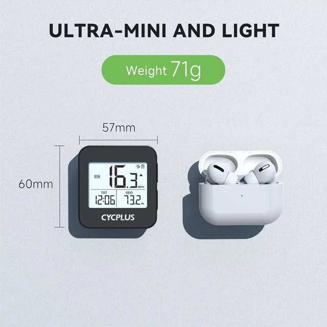 Fahrradcomputer G1 GPS Kabellos Kompakt 1.2 Zoll LCD von Cycplus