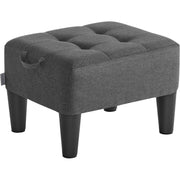 Fusshocker mit Stauraum 40x32x26 cm Schiefergrau von Songmics