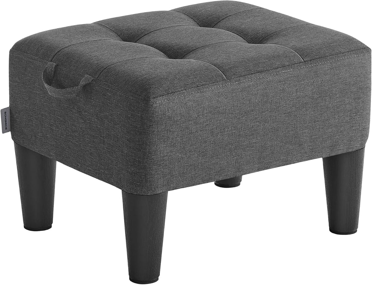 Fusshocker mit Stauraum 40x32x26 cm Schiefergrau von Songmics