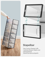 Schuhboxen Schuh-Organizer Kunststoff 18er Set von Songmics