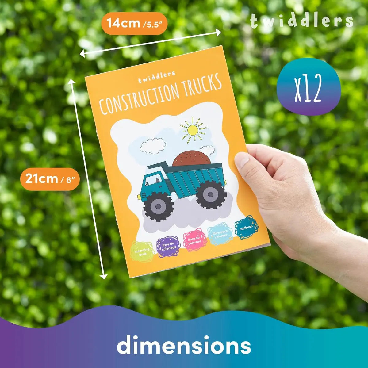 Malbuch Mini Truck Designs 12 Stück von Twiddlers