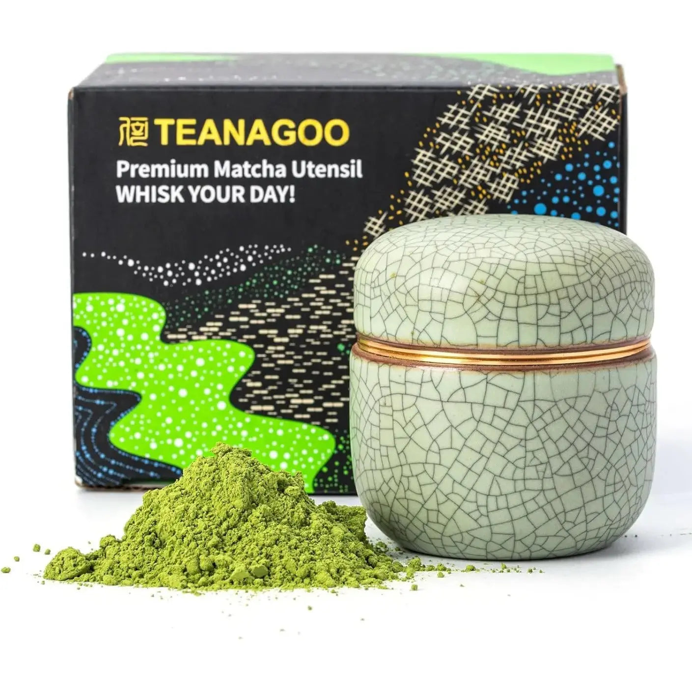 Teedose für Matchapulver Hellgrün von TEANAGOO