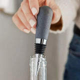 Weinflaschenverschluss Akazie grau von Uberstar