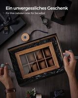 Uhrenbox Uhrenkasten 8 Fächer von Songmics