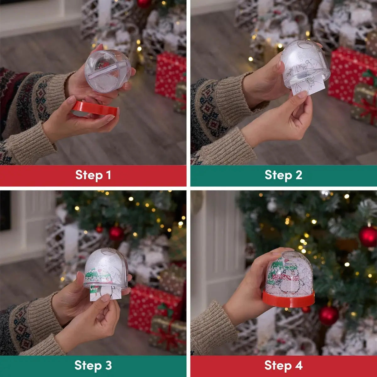 Schneekugel Weihnachten DIY von Twiddlers