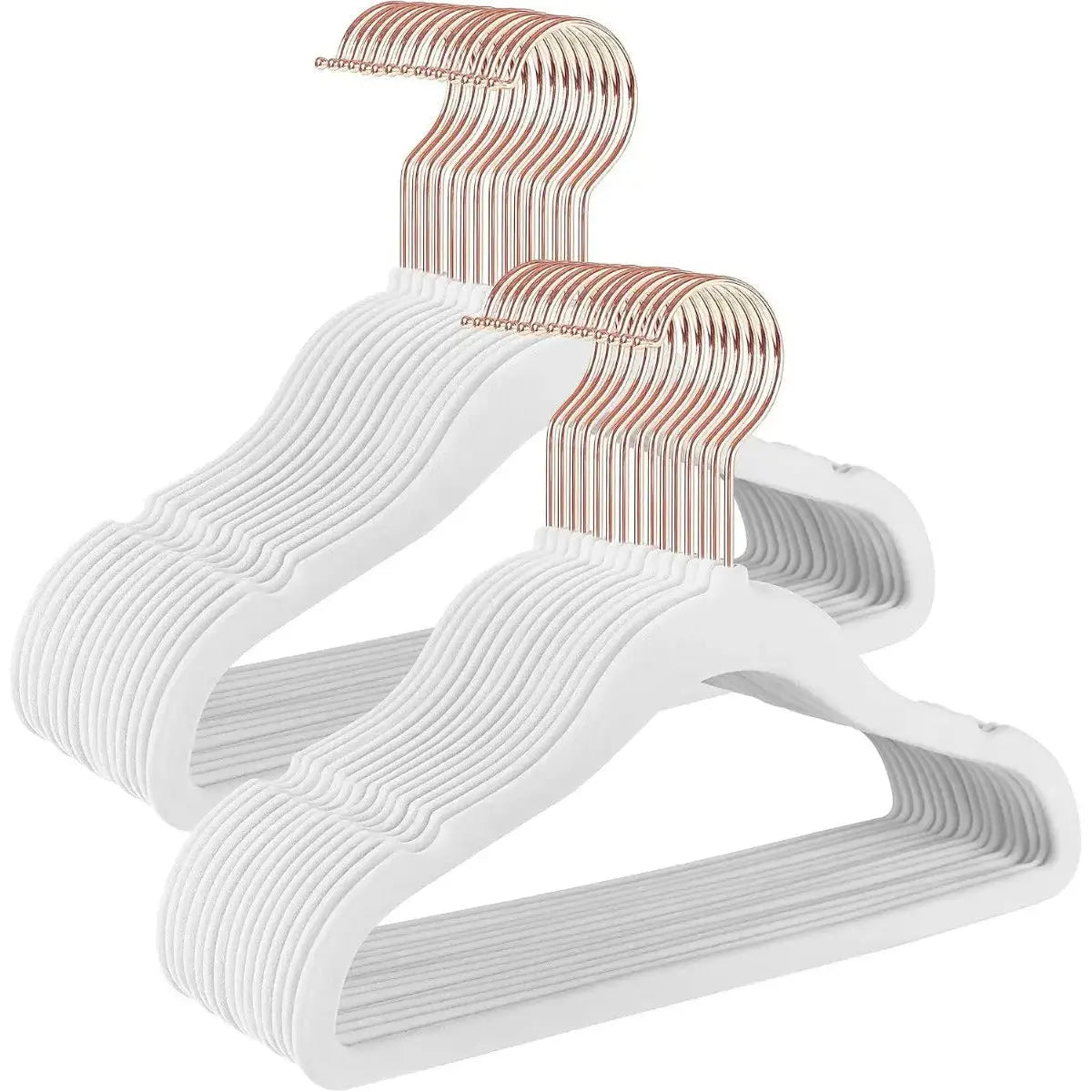 Kleiderbügel Kinder Samt 50er Set Weiss von Songmics