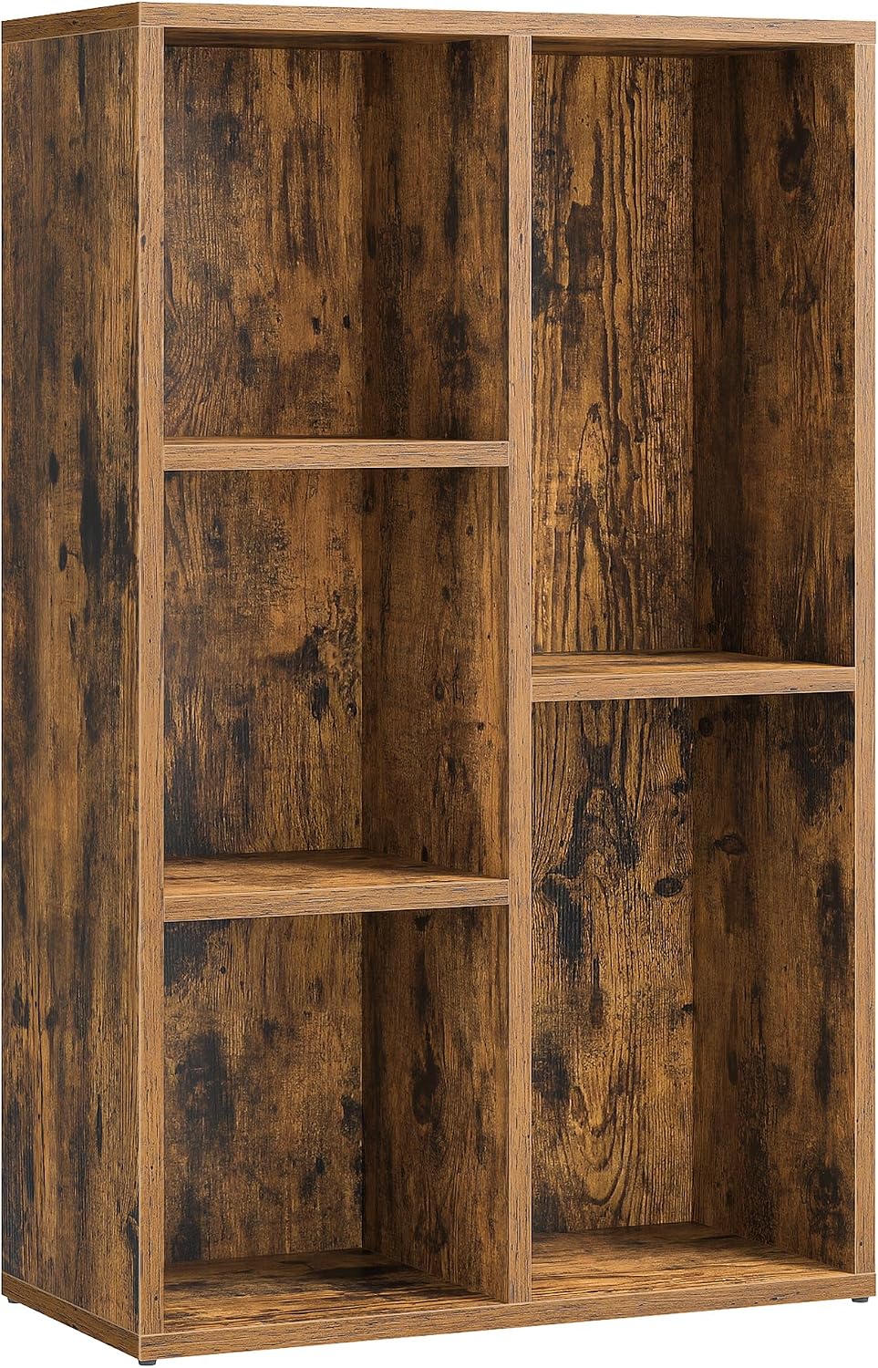 Bücherregal 5 Fächer 50x24x80 cm Rustikal Braun von Songmics