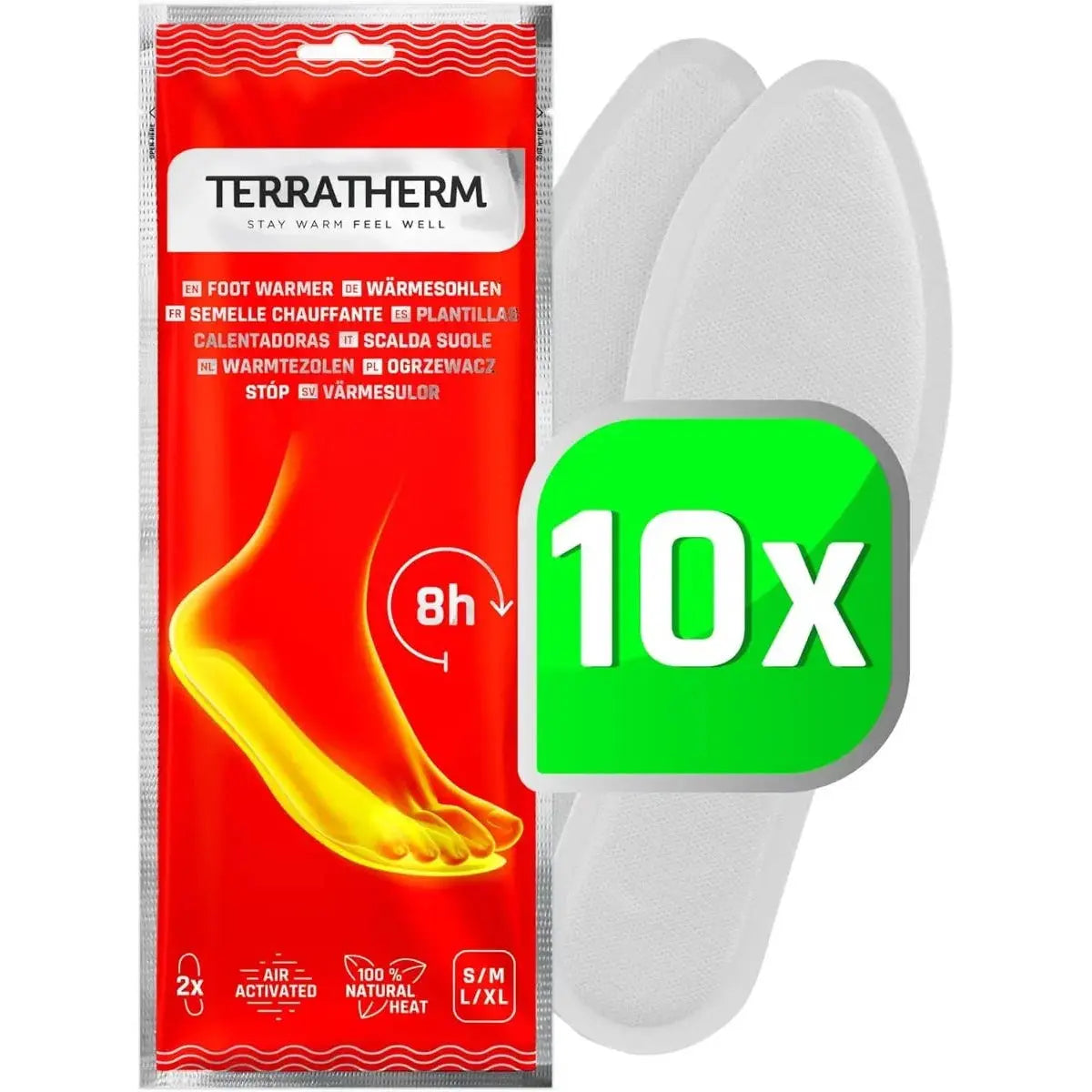 Wärmesohlen 10 Paar Grösse L von TerraTherm