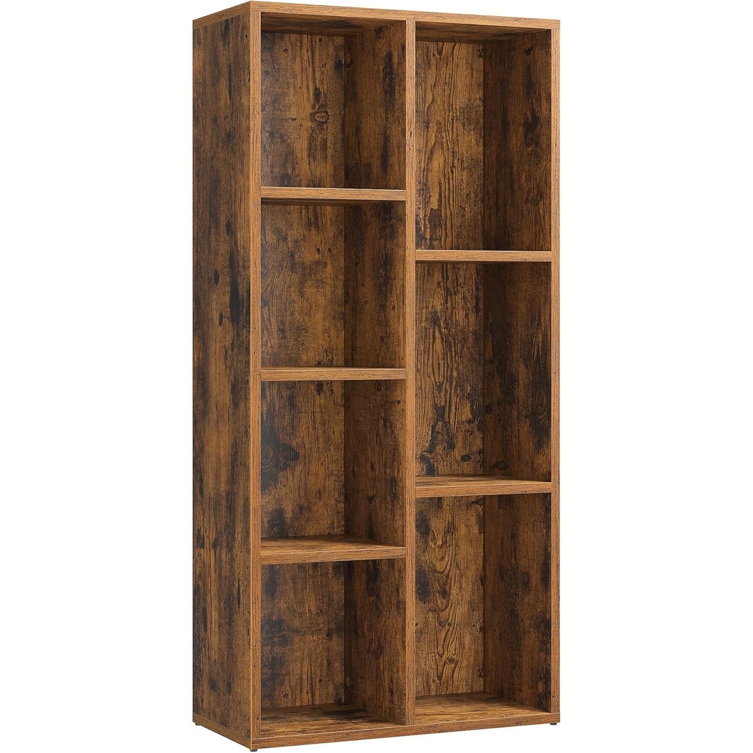 Bücherregal mit 7 Fächern Würfelregal Standregal Vintagebraun von guteszeug.ch