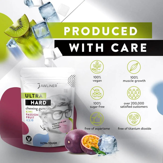 Fitness Kiwi Passionfruit Gum 100g Pack von JAWLINER