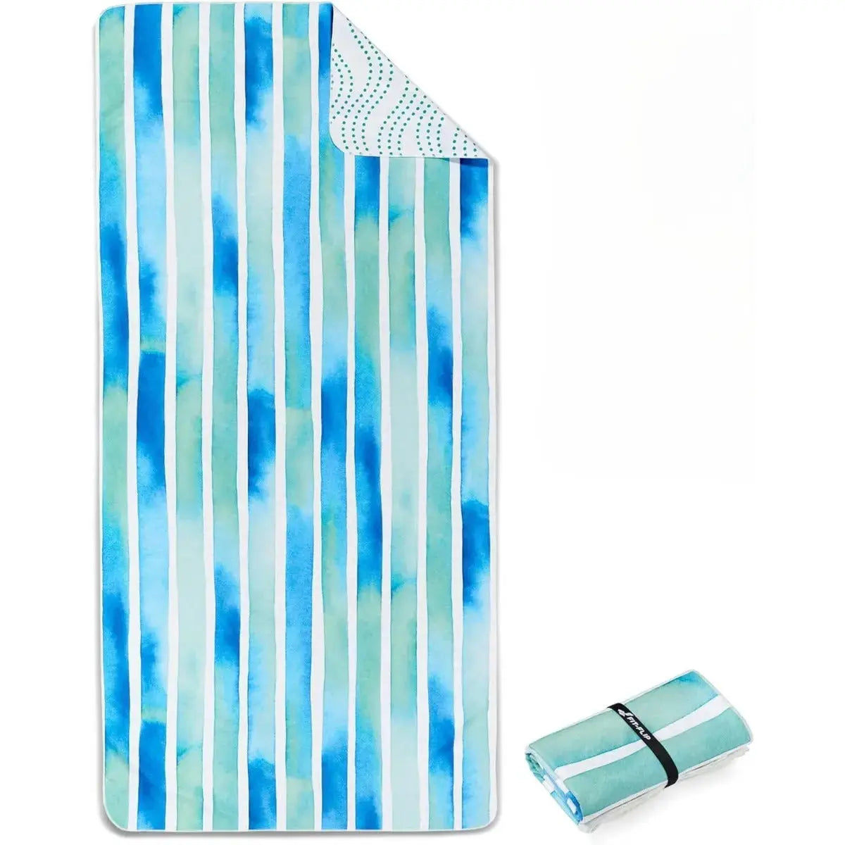 Strandtuch XXL Mikrofaser schnelltrocknendes Badetuch 160x90cm Aquarellstripes von guteszeug.ch