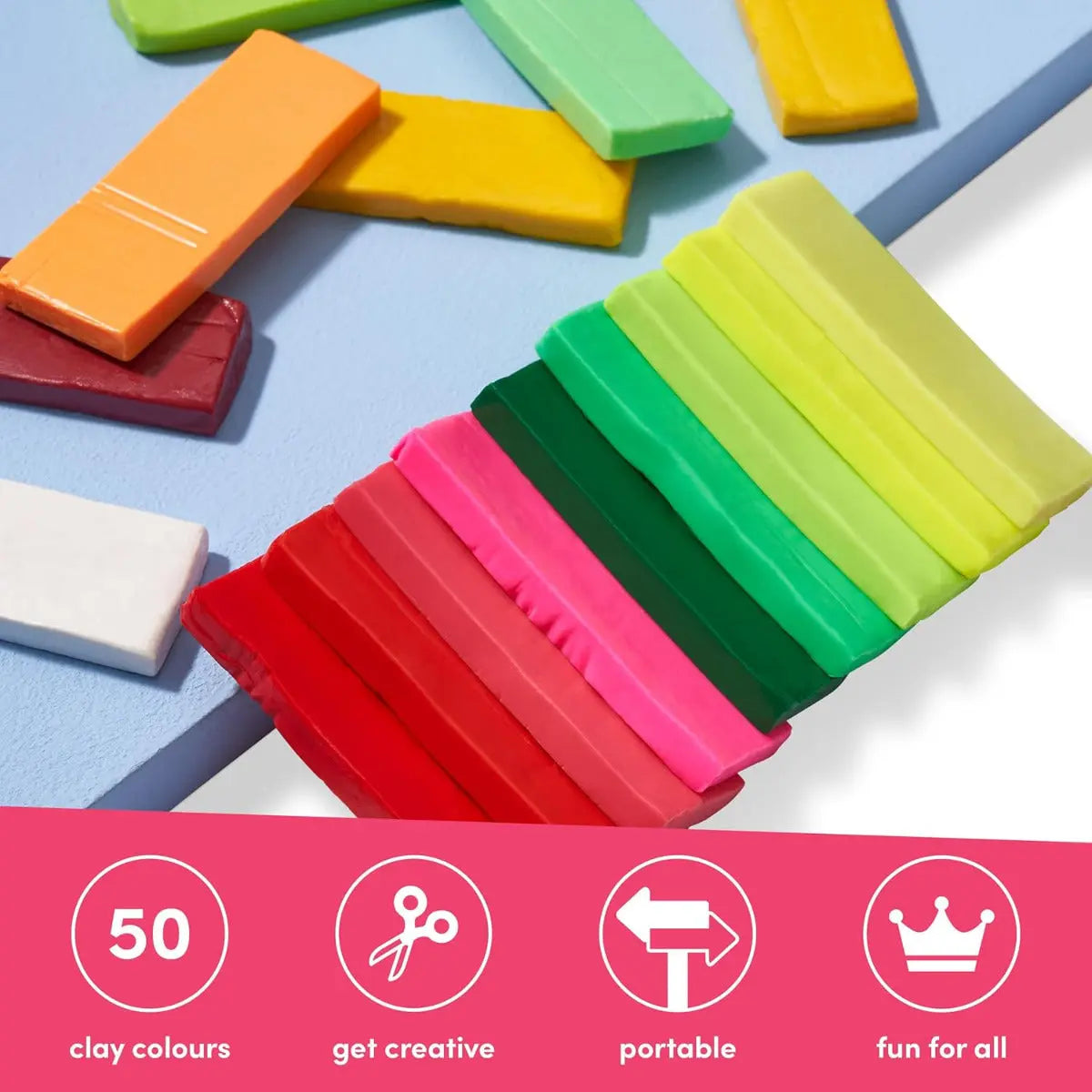 Knete Starter Kit mit 50 Farben von Twiddlers
