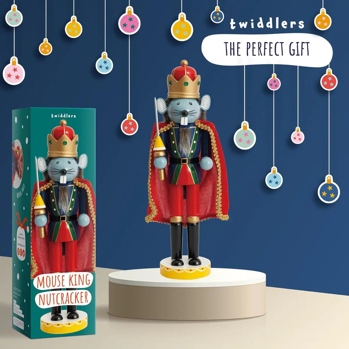 Weihnachts-Nussknacker Maus 30cm von Twiddlers