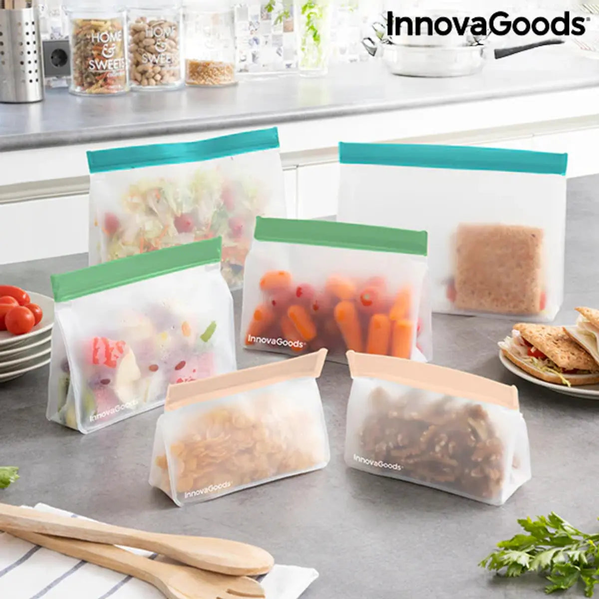 Wiederverwendbare luftdiche Beutel Zags 6er Set von InnovaGoods