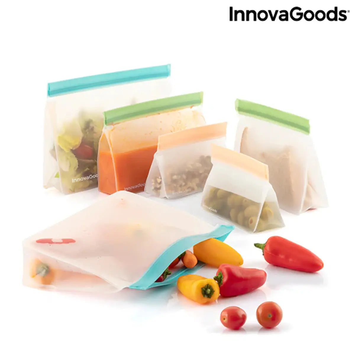Wiederverwendbare luftdiche Beutel Zags 6er Set von InnovaGoods