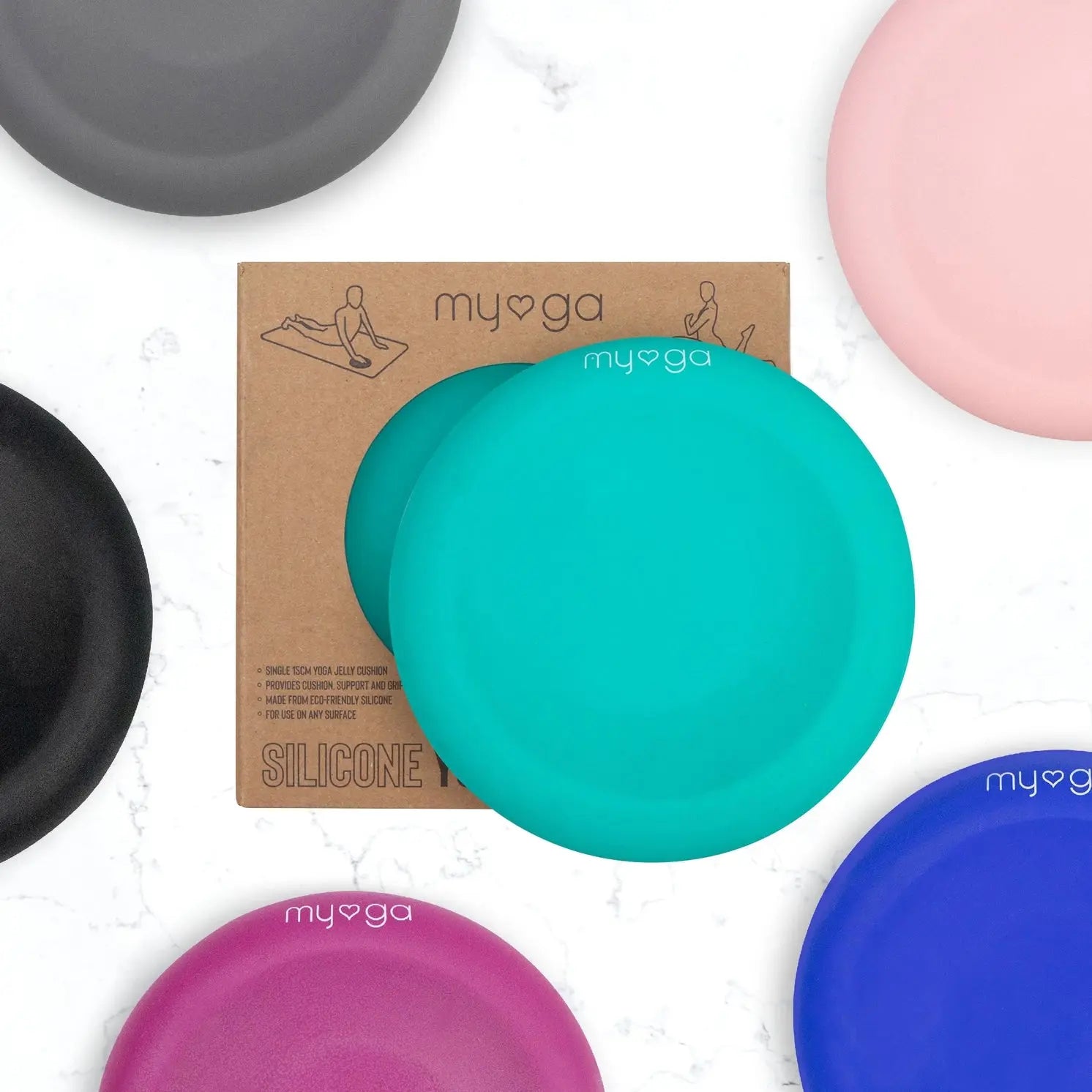 Yoga-Pad Silikon Königsblau von Myga