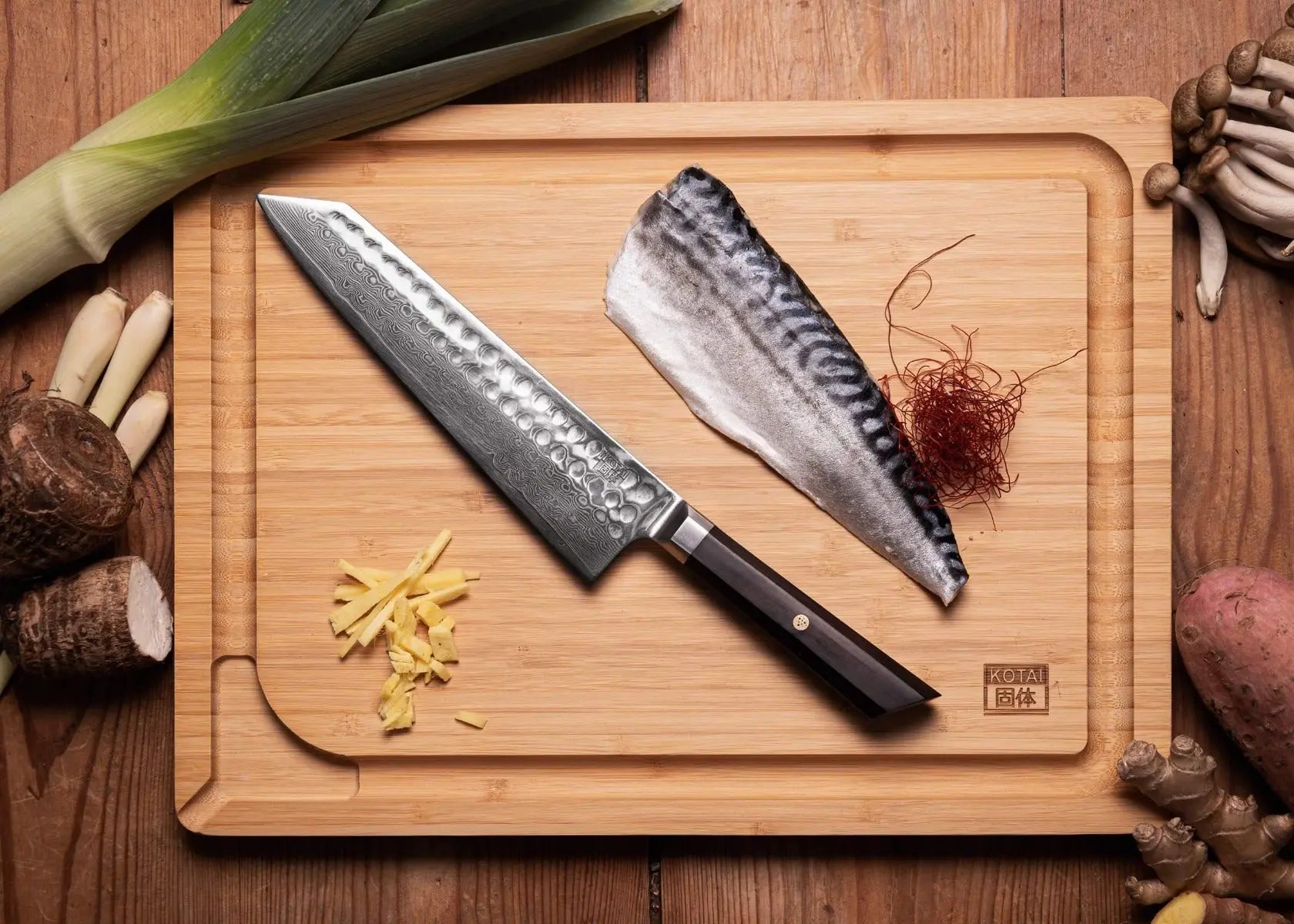 Kiritsuke Kochmesser Damas Pakka von KOTAI