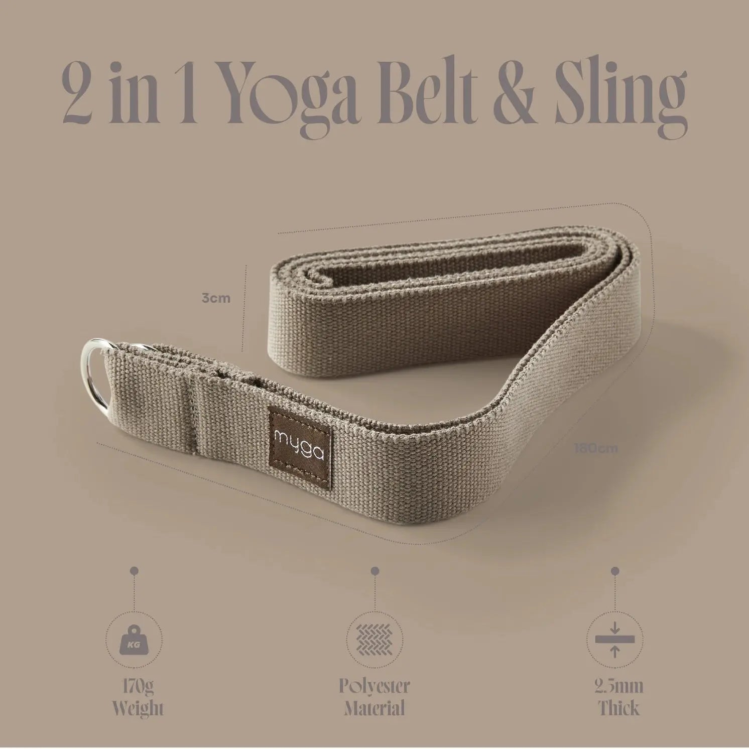 2-in-1 Yogagurt &Tragegurt Wood von Myga