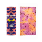 Tie Dye Strandtuch Baumwolle Hamamtuch 180x100cm Batik Lila-Orange von guteszeug.ch