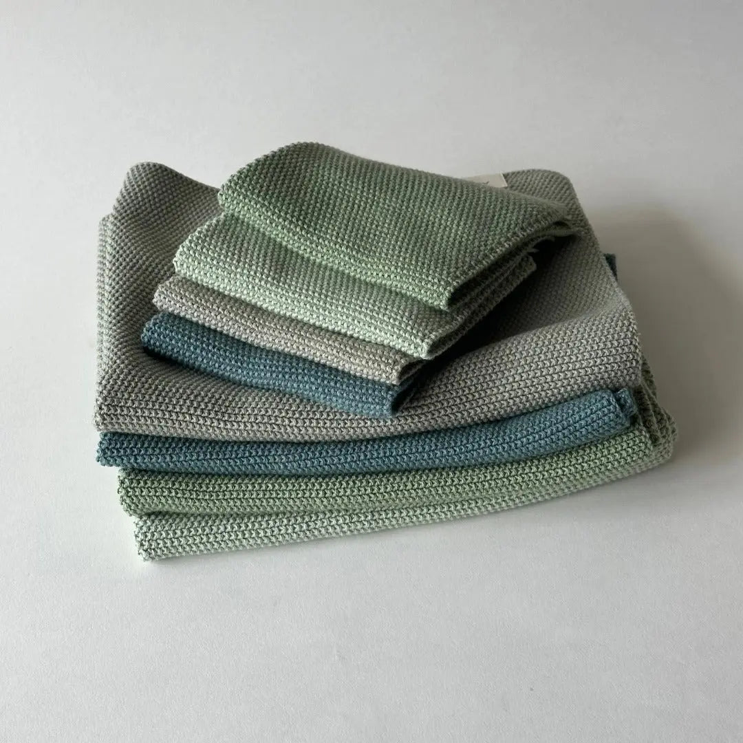 Spüllappen Aus Bio-Baumwolle 2er-Set Gestrickt Mint von Aspegren Denmark