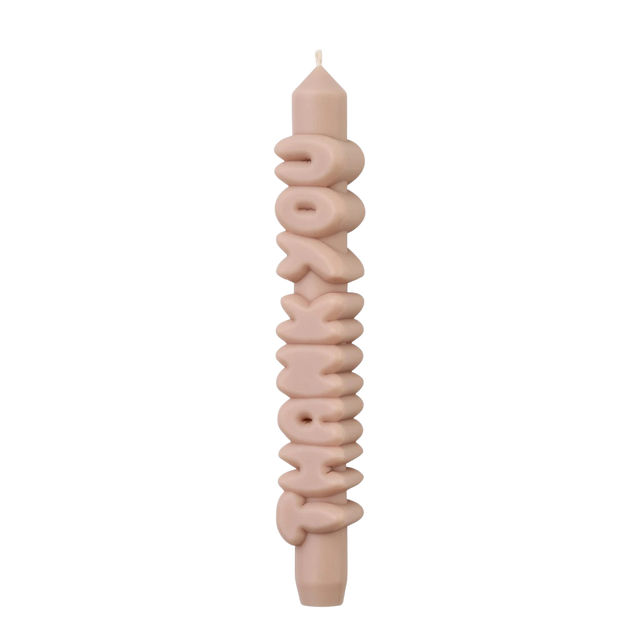 Kerze Taper candle THANK YOU Cream von Taper Candles