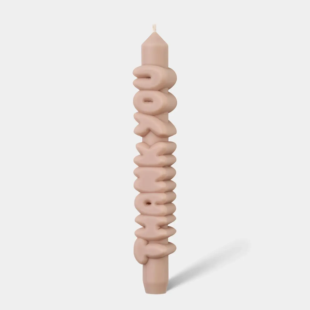 Kerze Taper candle THANK YOU Cream von Taper Candles