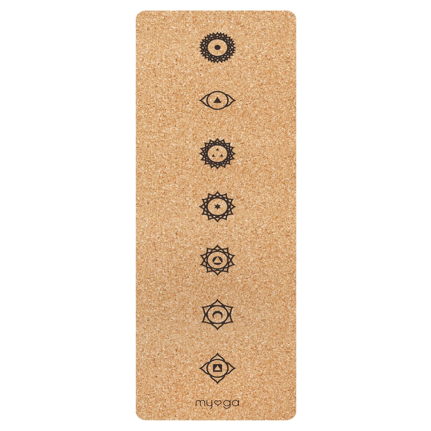 Yogamatte Kork Extra Gross Chakra von Myga