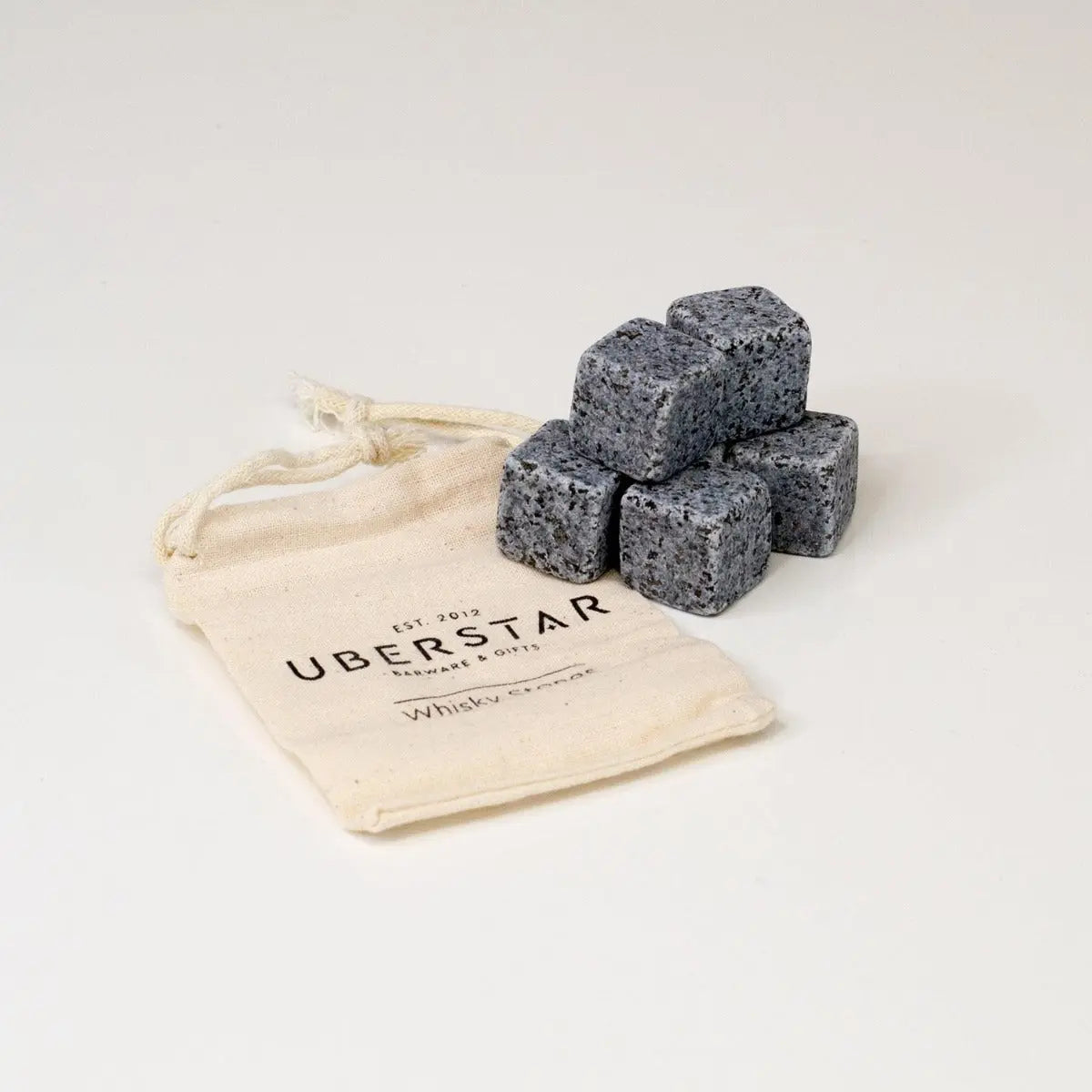 Whisky-Steine 6er-Pack mit Tasche von Uberstar
