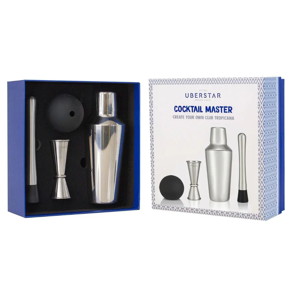 Cocktail-Barset Premium Master Silber von Uberstar