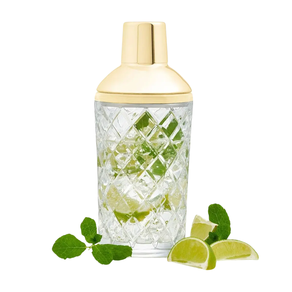 Cocktail Shaker Glas Gold von Uberstar