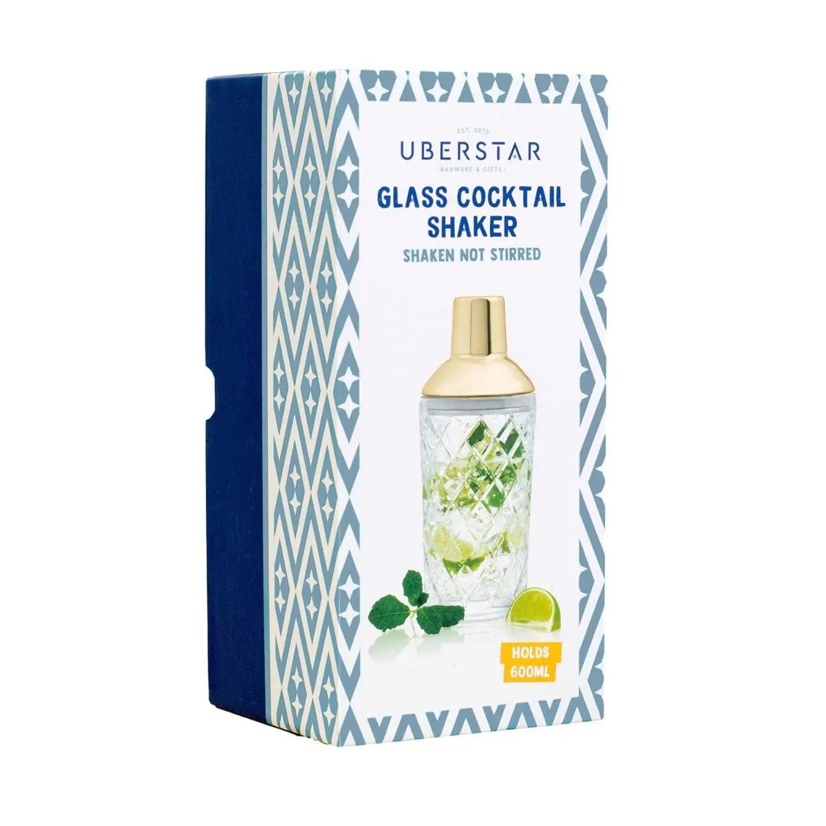 Cocktail Shaker Glas Gold von Uberstar