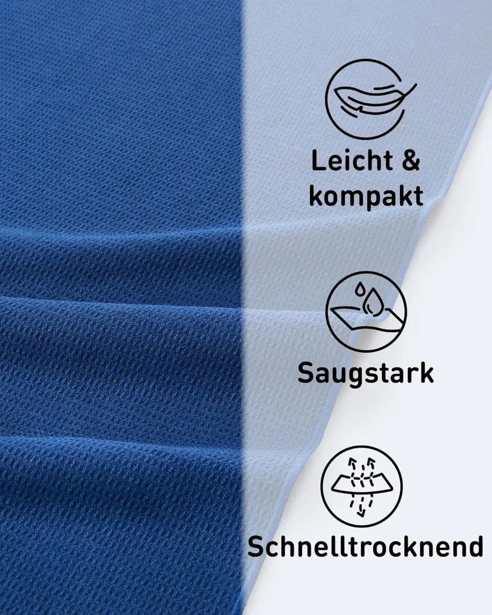 Yoga Handtuch Mikrofaser rutschfest mit Noppen Yogatuch Deepblue von guteszeug.ch