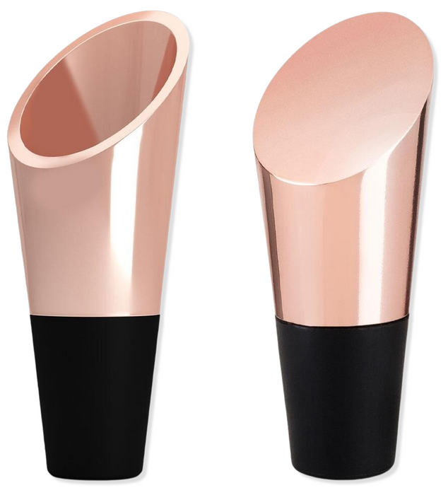 Weinausgiesser & Weinstopper 2er-Set Rose Gold von Uberstar