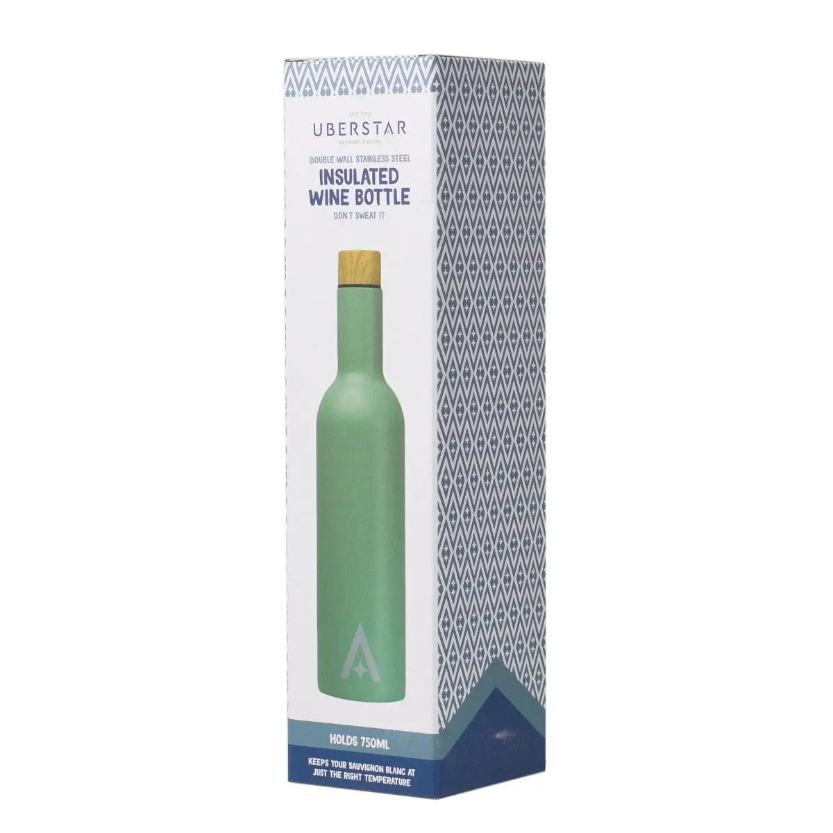 Weinflasche für Unterwegs Vinnie 750ml Hellgrün von Uberstar