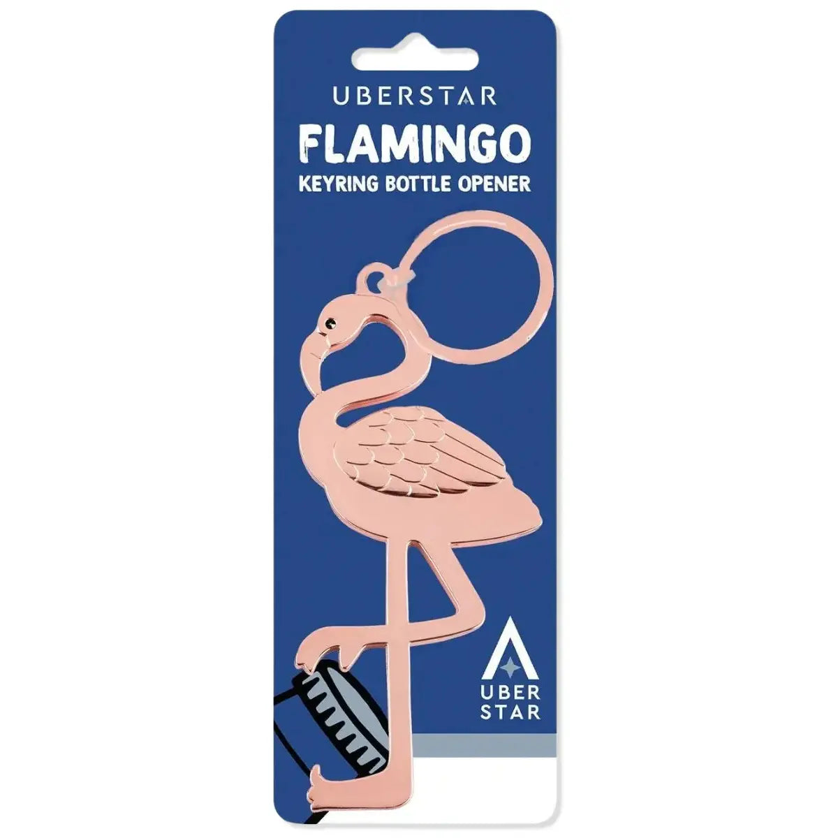 Flaschenöffner Flamingo mit Schlüsselanhänger von Uberstar