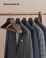 Kleiderbügel Holz Dunkel 20er Set Einkerbungen im Schulterbereich von guteszeug.ch