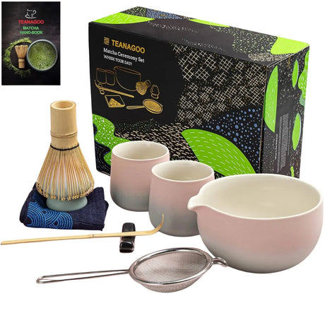 Matcha Set rosa 9-tlg. von TEANAGOO