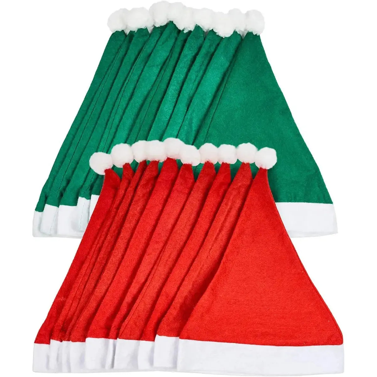 Santa Mütze rot grün 20 Stück von Twiddlers