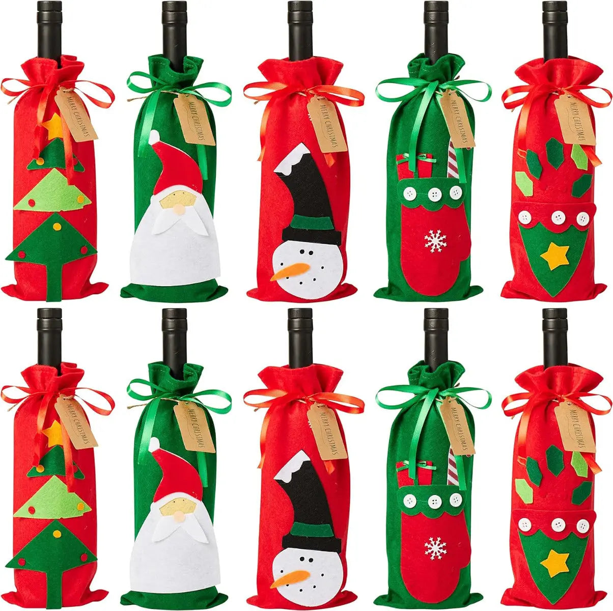 Geschenkbeutel für Weinfalsche Weihnachten 10 Stück von Twiddlers