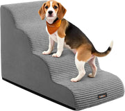 Haustiertreppe 4 Stufen 72x40x50 cm Taubengrau von Songmics