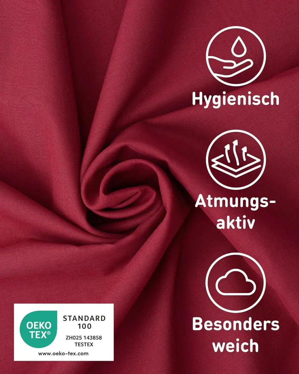 Hüttenschlafsack Mikrofaser ultraleicht mit Kissenfach 90x220cm Weinrot von guteszeug.ch