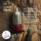 Trinkflasche Edelstahl auslaufsicher 1000ml Grenadine Red von noma noma