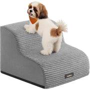 Haustiertreppe 2 Stufen Hundetreppe 40x40x30 cm Grau von Songmics