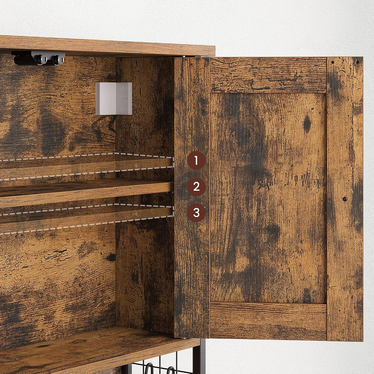 Waschbecken-Wandschrank 60x16x60 cm Industrial Braun von Songmics